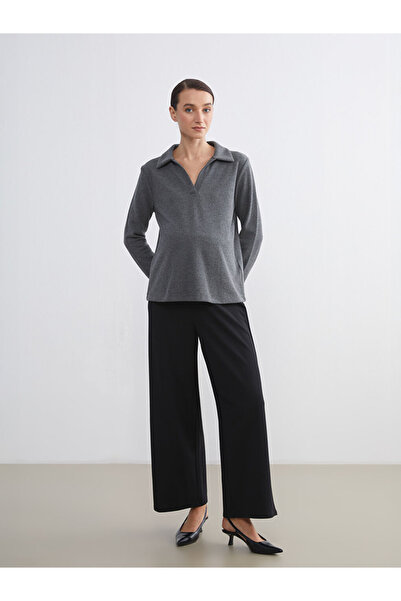 LC Waikiki Maternity Black Tummy Panelled Maternity Trousers