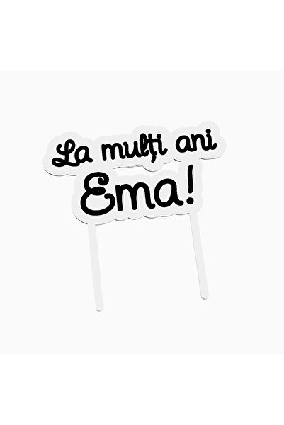 OEM Cake topper for birthday cake, with the text Happy Birthday Ema
