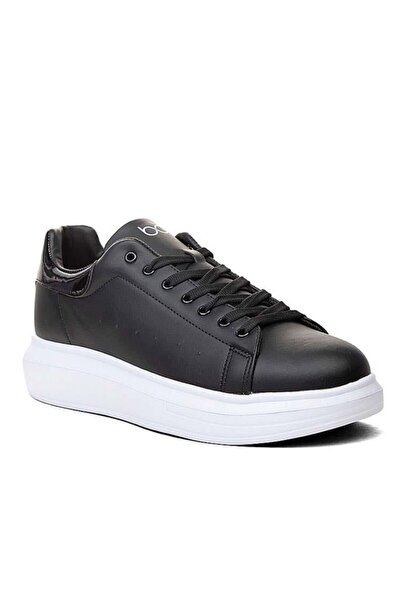 Best Of 150-26 Δερμάτινο Ανατομικό Ανδρικό Sneaker Μαύρο Λευκό