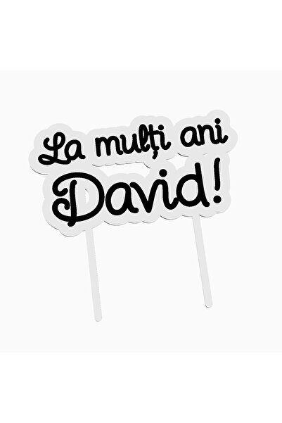OEM Cake topper for birthday cake, with the text Happy Birthday David