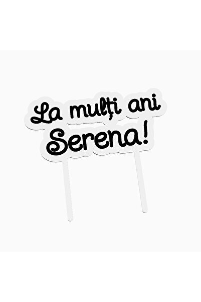 OEM Cake topper for birthday cake, with the text Happy Birthday Serena