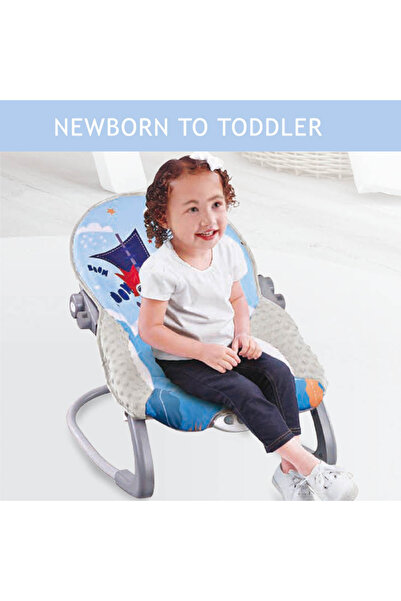 Factory Price - Printed Baby Bouncer With Music & Toys - Pirate Lion