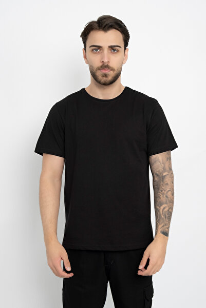 DAŞ ÜNİFORMA تي شيرت أساسي مريح ذو ياقة دائرية مصنوع من القطن الناعم ذو ملمس ...