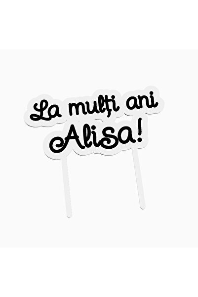 OEM Cake topper for birthday cake, with the text Happy Birthday Alisa