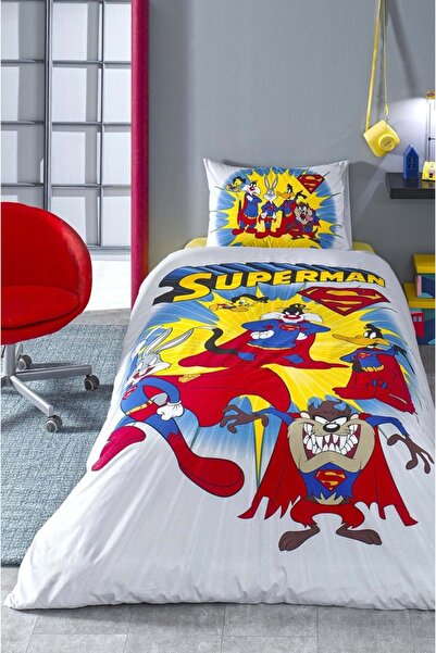 Özdilek Lisanslı Fitted Çarşaflı Tek Kişilik Çocuk Nevresim Takımı-Looney Tun...