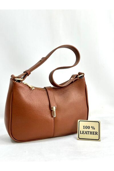 modvina Tan Genuine Leather Premium Quality Shoulder Bag