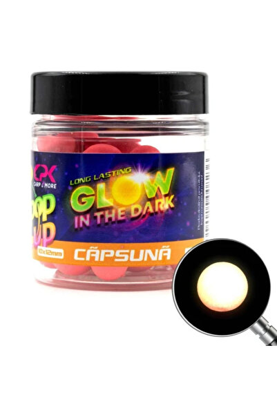 CPK Pelete plutitoare Feeder care strălucesc în întuneric, căpșuni, 10/12 mm