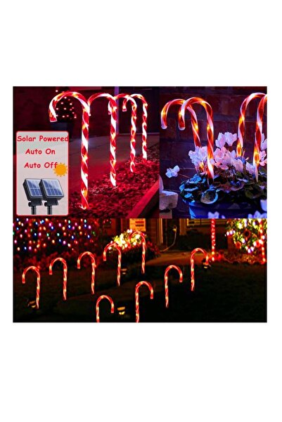 OEM Set of 5 Solar-Charging Decorative Light-Up Lollipops for Christmas, Outdoor, 38 cm