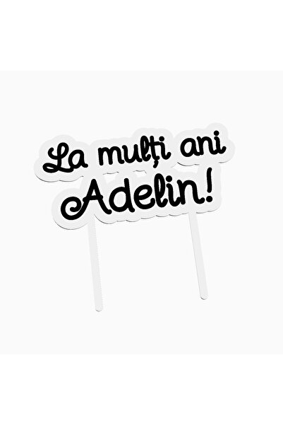 OEM Cake topper for birthday cake, with the text Happy Birthday Adelin