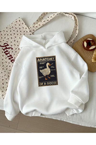 Touz Moda Duck Anatomy Kids 3 Thread Thick Sweet Hoodie