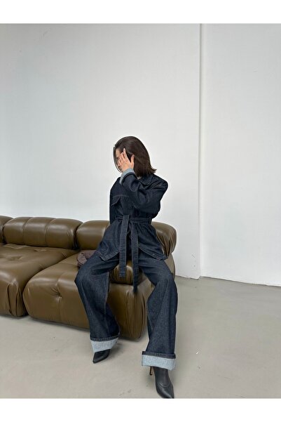 FioriModa Hidden Button Belted Pocket Suit