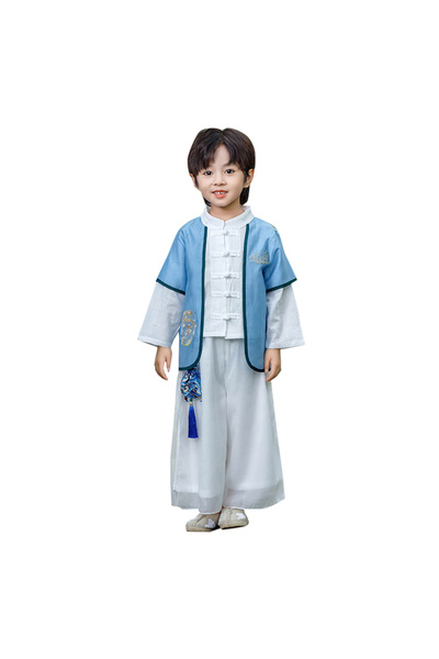 Al Aoyama Boys' Chinese Style Set Shirt and Pants Two-piece Suits Children's Fashion Clothes
