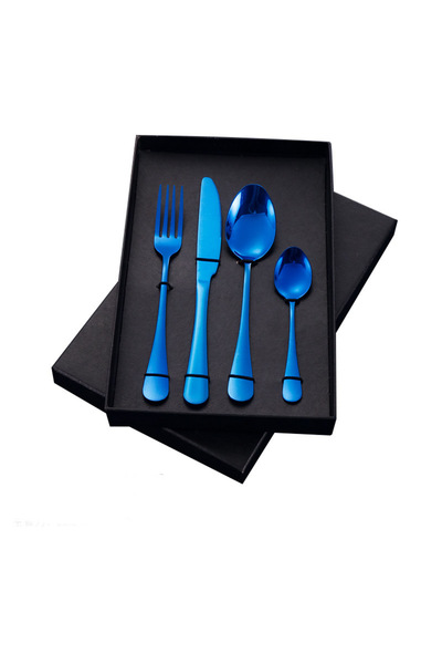 Partenya طقم أدوات مائدة من الفولاذ المقاوم للصدأ الفاخر مكون من 4 قطع - طقم ...