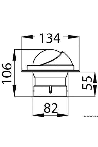 OSCULATI Compact compass with bracket Artica Idra for high-speed boats, White