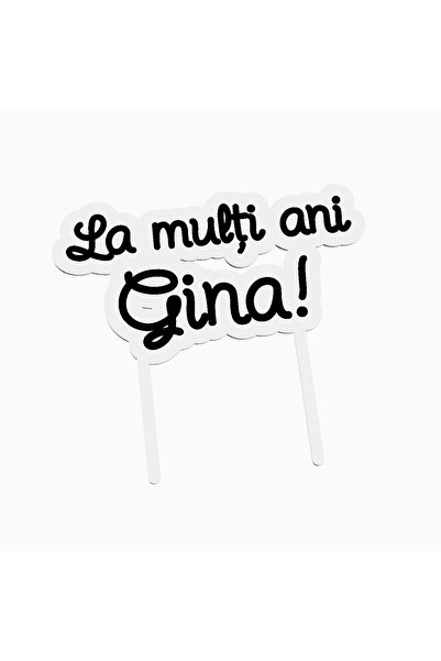 OEM Cake topper for birthday cake, with the text Happy Birthday Gina