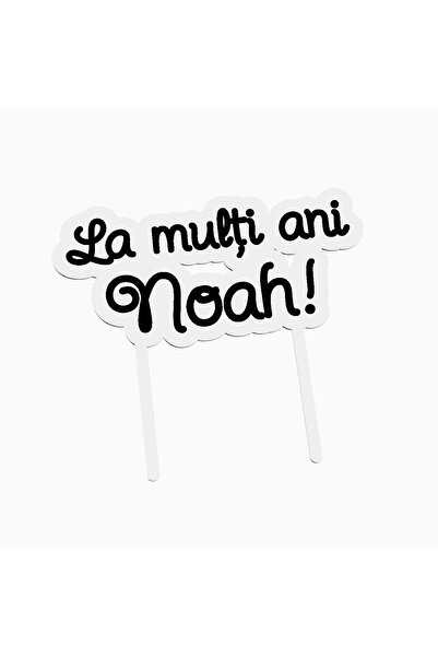 OEM Cake topper for birthday cake, with the text Happy Birthday Noah