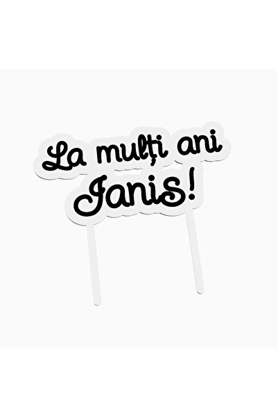 OEM Cake topper pentru tort aniversare, cu textul La multi ani Ianis
