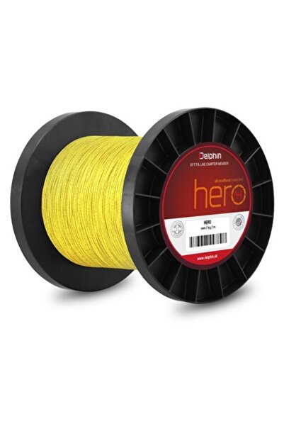 DELPHİN HERO 4 fishing line, fluorescent yellow, 4 PE microfibres