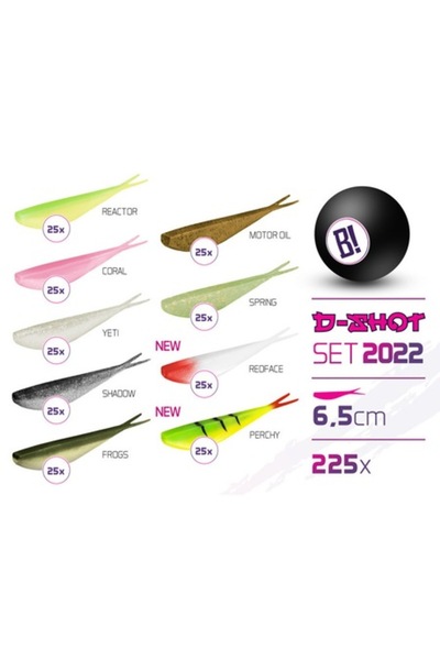 DELPHİN Set de năluci BOMB D-SHOT 2022, 6,5 cm, 225 buc, Delphin, culori asor...