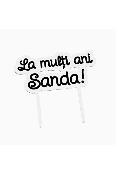 OEM Cake topper for birthday cake, with the text Happy Birthday Sanda