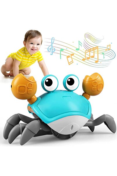 indiggo Electrical Crabby Interactive Toy with Sensors, Lights, Sounds, Batteries, 3 Years+, Blue