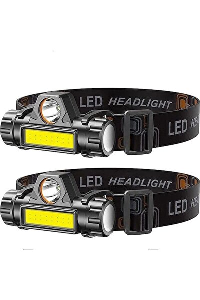 LETOUR Set de 2 lanterne frontale reîncărcabile ultra-ușoare și impermeabile,...