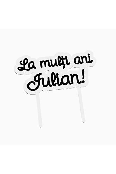 OEM Cake topper for birthday cake, with the text Happy Birthday Iulian