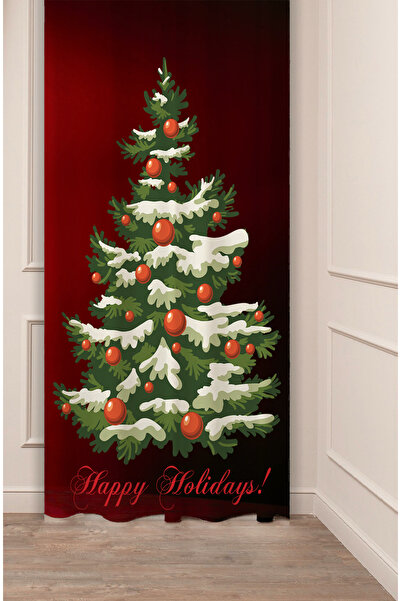 GREENDECOR Christmas Pine Tree Christmas Tree Snow New Year Christmas Patterned Specially Designed Digital Printed Background Curtain