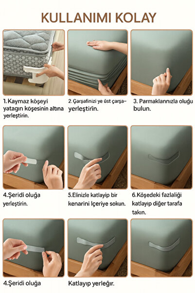 Mode Cool Non-Slip Bed Sheet Fixer Clip – Practical Installation, Strong Holder, Prevents Bed Sheet Gathering