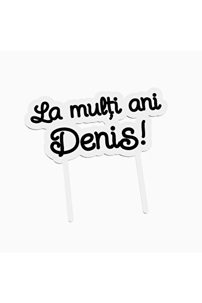OEM Cake topper for birthday cake, with the text Happy Birthday Denis