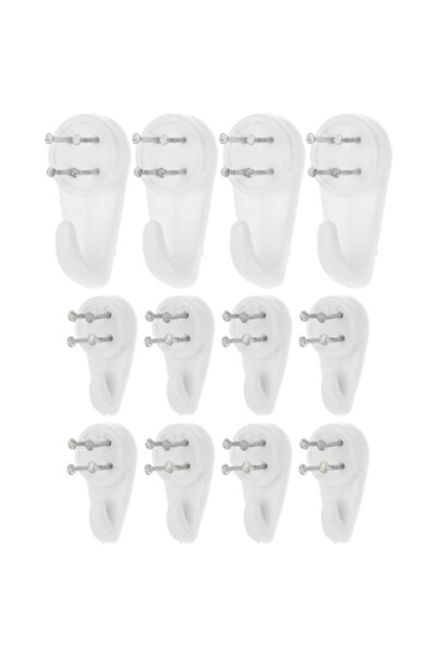 FX Tools Set de 12 ace cu cârlig (3 x 1,5 cm și 4 x 2 cm), albe