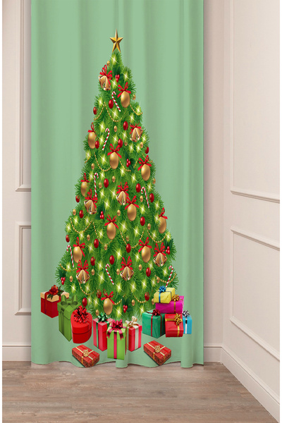 GREENDECOR ستارة خلفية رقمية مصممة خصيصًا بنمط شجرة عيد الميلاد وثلج السنة ال...