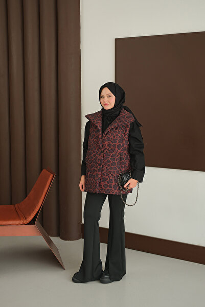 LOCCO Women's Stone Detail Vest Brown