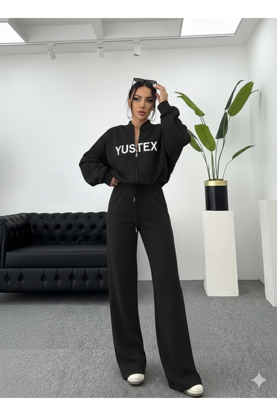 CAONNES بنطال رياضي شتوي مبطن بالصوف للسيدات باللون الأسود مبطن بالقطن من الد...