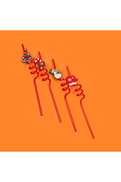 Genel Markalar Kitchen Yılbaşı Figürlü Pipet - Renkli