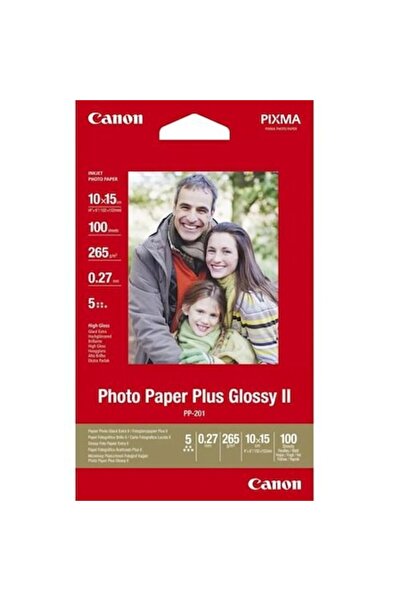 Canon PP-201 II Photo Paper, 265g, 10x15cm, set of 100, glossy surface