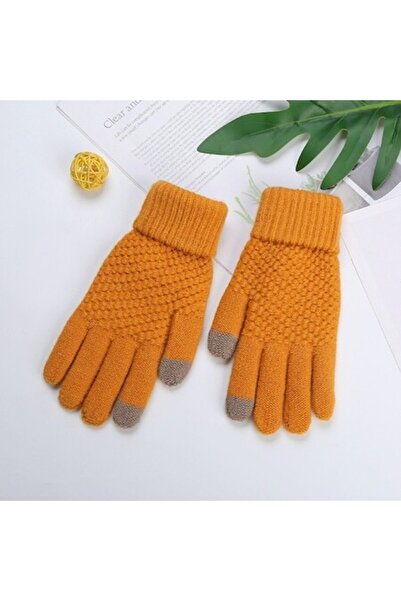 XTW Winter Gloves - Touchscreen, Acrylic, Universal Size, Unisex, Yellow