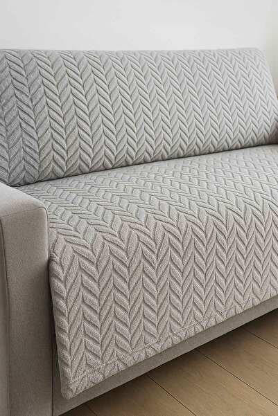 Decomia Home Terry Embossed Soft Furry Sofa Cover Multi-Purpose Sofa Wrap with Non-Slip Sponge (165X205 cm)