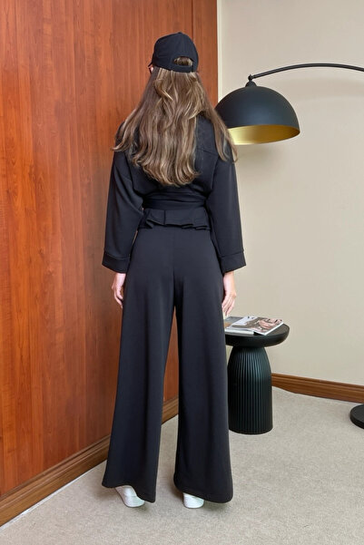 Marbella Women's Black Belted Modal Set