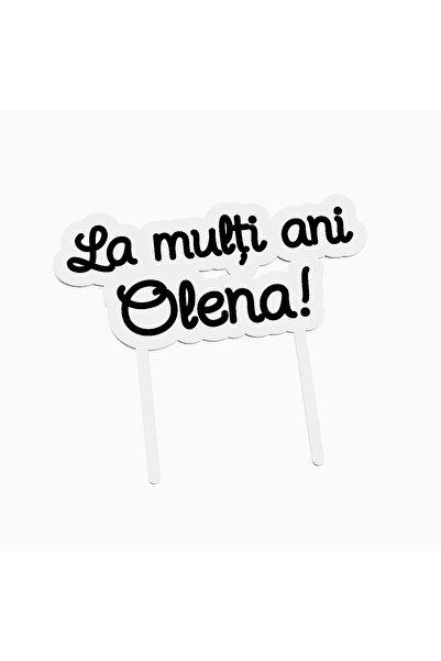 OEM Cake topper pentru tort aniversare, cu textul La multi ani Olena
