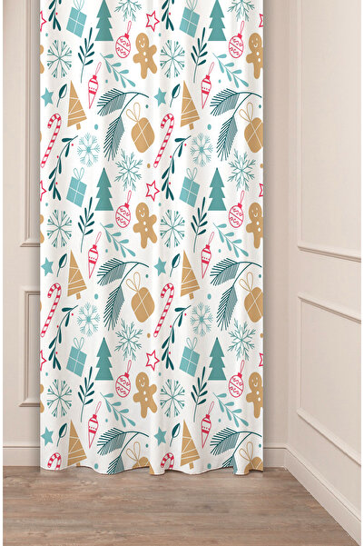 GREENDECOR Christmas Pine Tree Christmas Tree Snow New Year Christmas Patterned Specially Designed Digital Printed Background Curtain