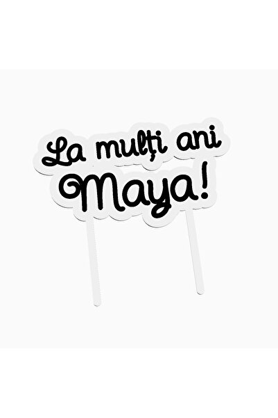 OEM Cake topper for birthday cake, with the text Happy Birthday Maya