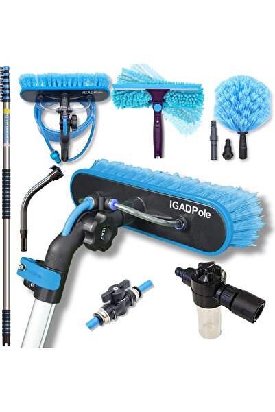 IGADPole Kit Spalare Ferestre 8.6m: Perie cu Apa, Perie Panze Paianjen, Racle...
