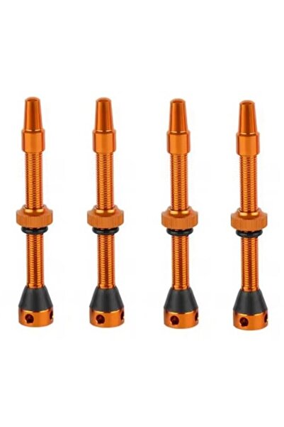 Valve Valve Presta tubeless (4 buc.), 44 mm, 5 ieșiri de aer, portocalii