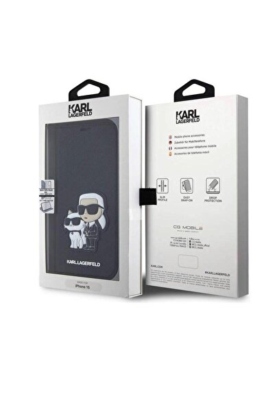 Karl Lagerfeld Case for iPhone 14 PU Saffiano Karl and Choupette NFT Book