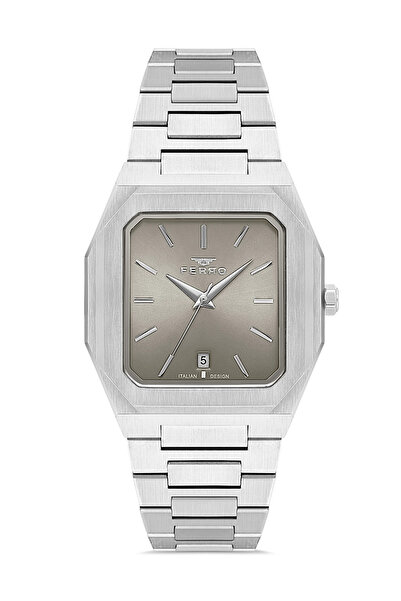 FERRO Silver Steel Band Men's Wristwatch F11481Awt-A19 3 Atm Water Resistant 2 Year Warranty Gift Packed