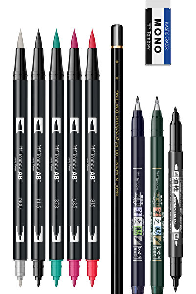 Tombow Advanced Set creativ 10 piese pentru acuarela, caligrafie si grafica
