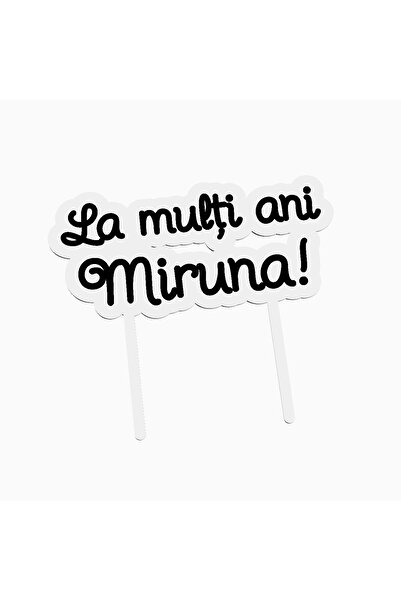OEM Cake topper for birthday cake, with the text Happy Birthday Miruna
