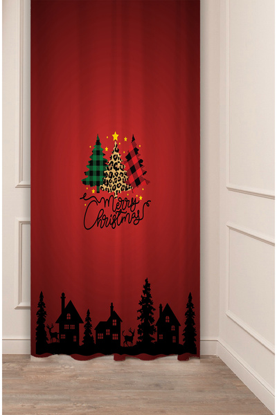 GREENDECOR Christmas Pine Tree Christmas Tree Snow New Year Christmas Patterned Specially Designed Digital Printed Background Curtain