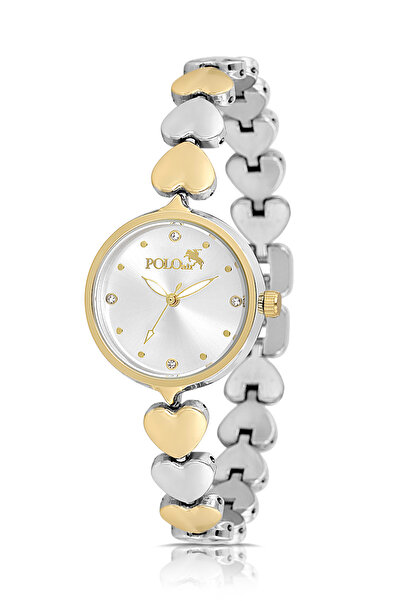 Polo Air Heart Cord Women's Wristwatch Zircon Stone Heart Bracelet Combination Gold Silver Color Pl-1556B3